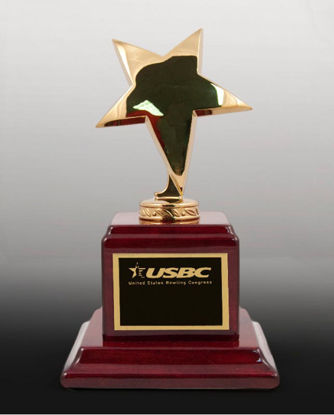 Picture of Gold Star on Piano Wood Base